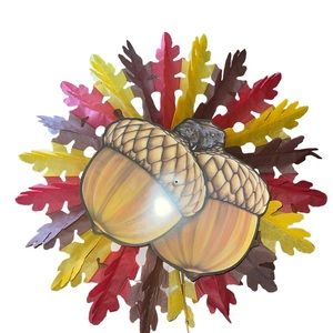 Vintage Beistle Hanging Acorn 99779 22in Thanksgiving Fall Art Tissue 1986